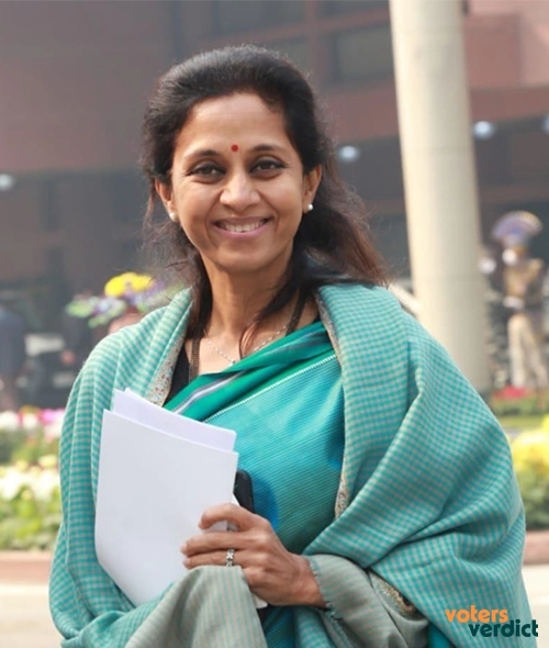 Photo of Supriya Sule of Nationalist Congress Party Baramati Maharashtra